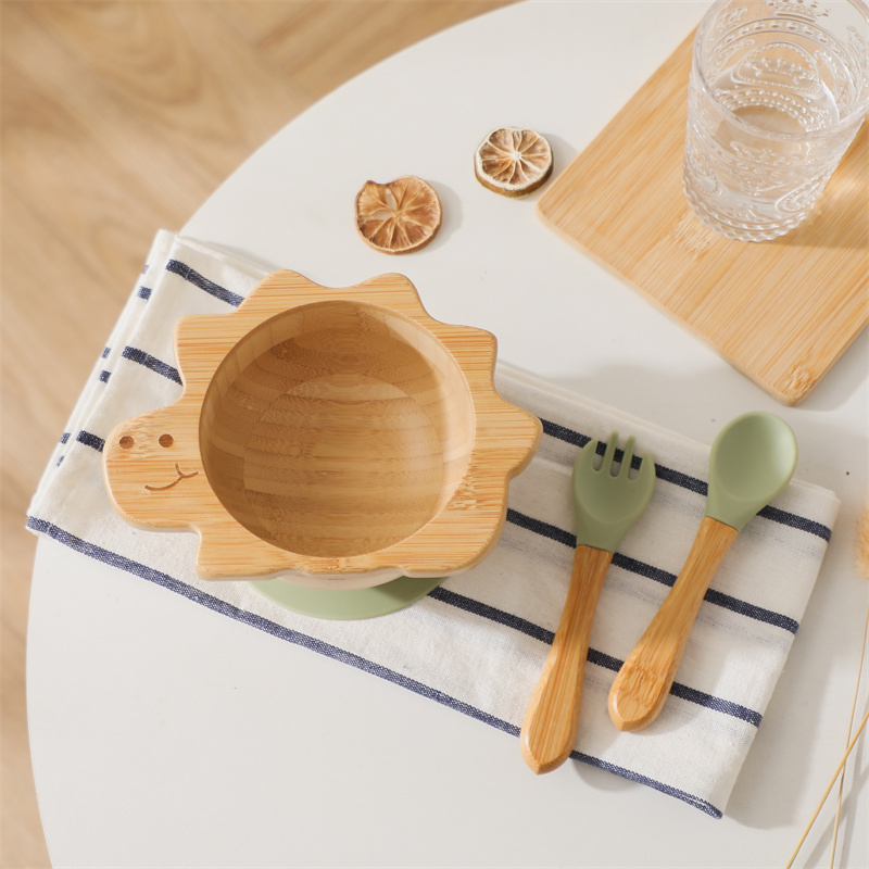 Baby Food Dispensing Spoon - Set di stoviglie in legno per