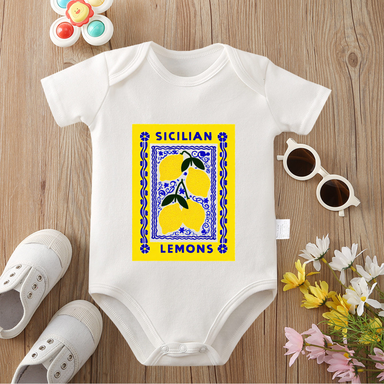 Baby Food Intake - Tutina 100% cotone estiva con stampa