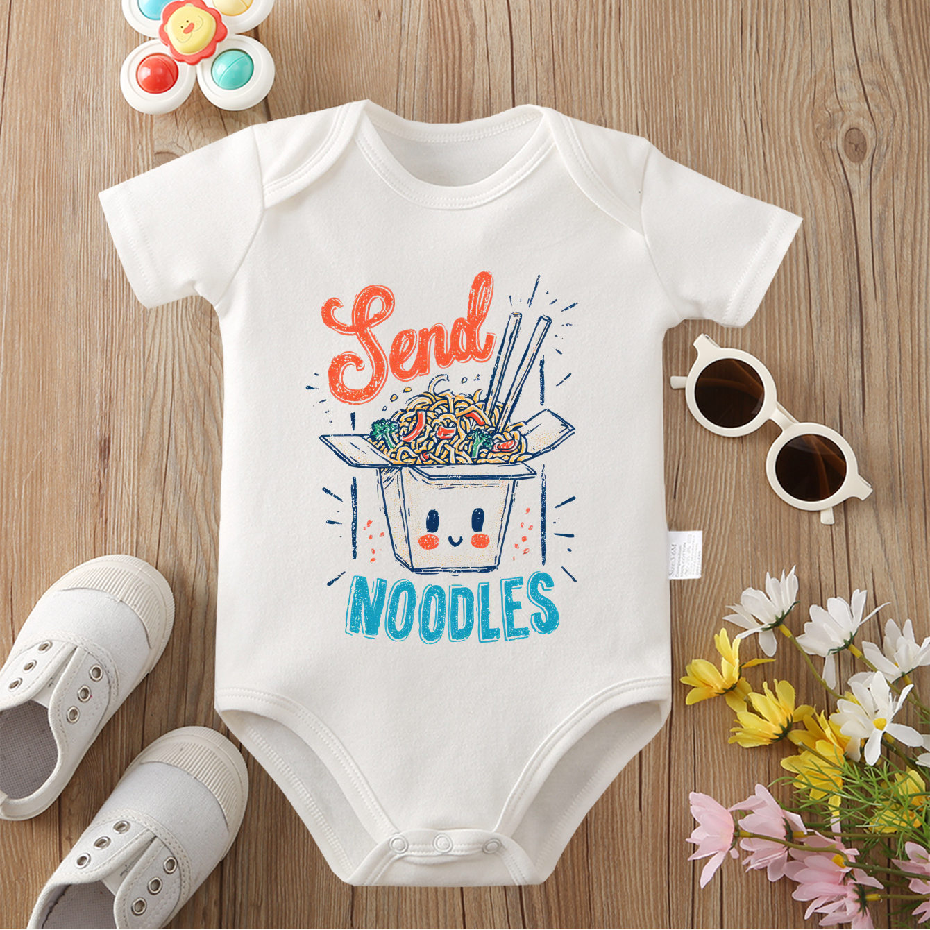 Baby Food Intake - Tutina 100% cotone estiva con stampa