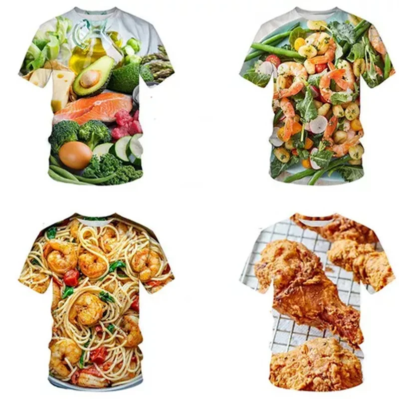 Baby Food With Chicken - T-shirt con stampa 3D di pollo