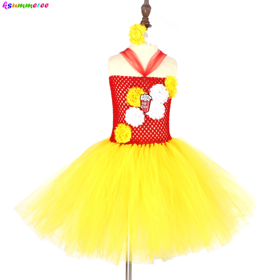 Baby Food Intake - Vestito Tutu da Ragazza Popcorn Fantasia,