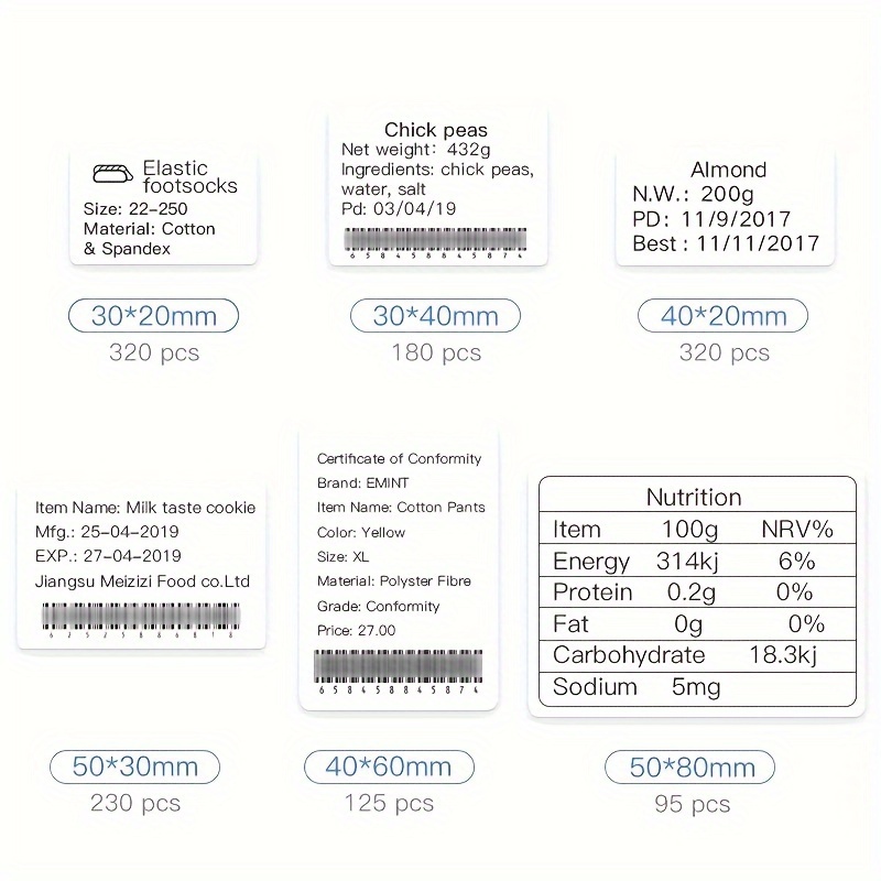 3/5/10 NiiMBOT Carta per etich - Baby Food Label recensione e prezzo